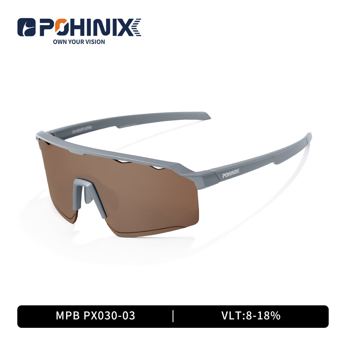 MPB sunglasses with gray frames and brown tinted lenses